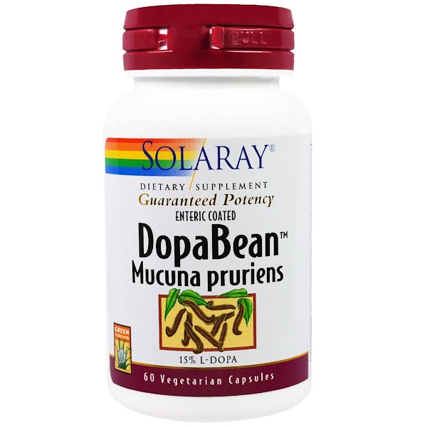 DopaBean, Мукуна жгучая, 60 растительных капсул Solaray