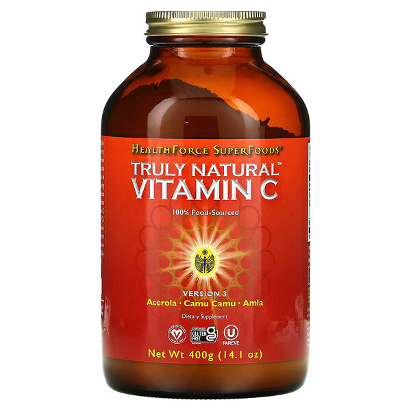 Настоящий натуральный витамин С, 14,1 унции (400 г) HealthForce Superfoods