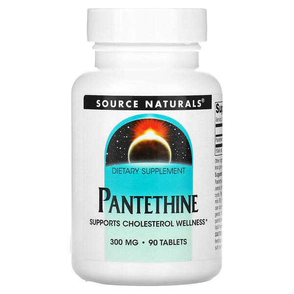 Пантетин, 300 мг, 90 таблеток Source Naturals