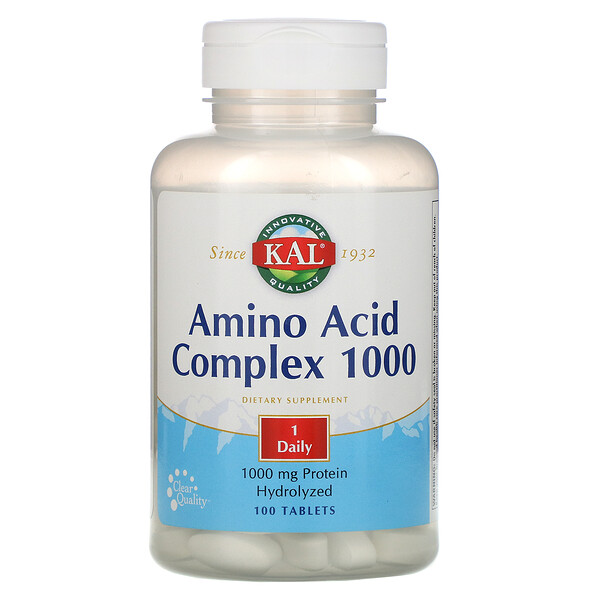 Аминокислотный комплекс 1000, 1000 мг, 100 таблеток KAL