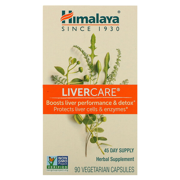 LiverCare, 90 вегетарианских капсул Himalaya
