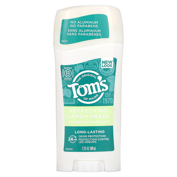 Натуральный стойкий дезодорант, освежающий лемонграсс, 2,25 унции (64 г) Tom's of Maine