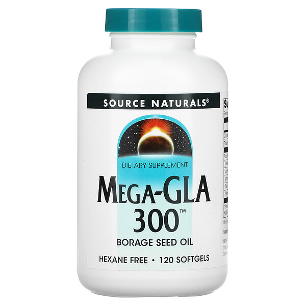 Mega-GLA 300 - 120 мягких капсул - Source Naturals Source Naturals