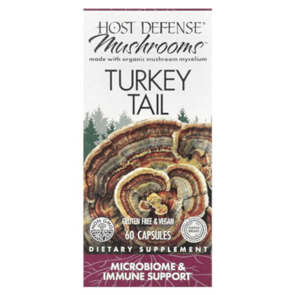 Turkey Tail, 60 Vegetarian Capsules (Вегетарианские капсулы) Host Defense