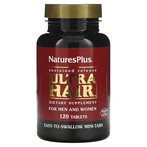 Ultra Hair, для мужчин и женщин, 120 таблеток NaturesPlus