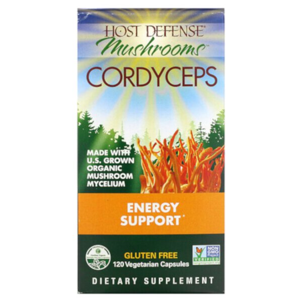 Cordyceps, Energy Support, 120 вегетарианских капсул Fungi Perfecti