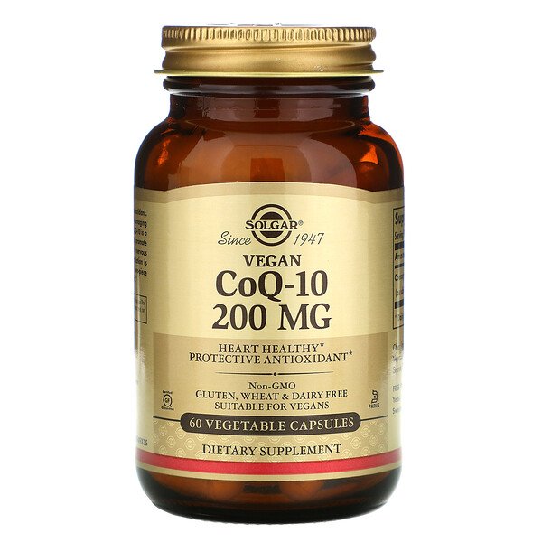 Vegetarian CoQ-10, 200 мг, 60 растительных капсул Solgar