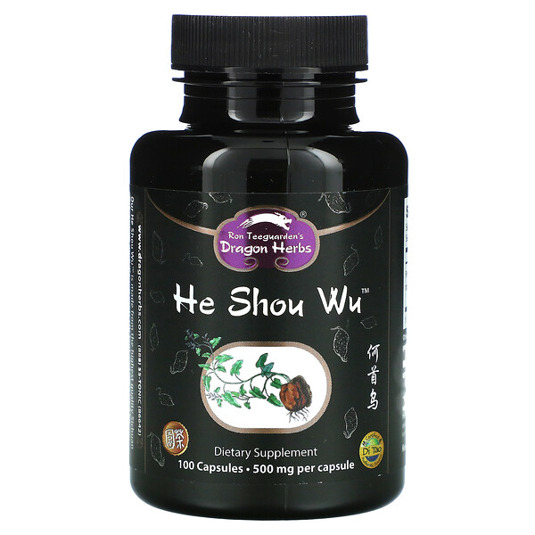 Хэ Шоу Ву, 500 мг, 100 капсул Dragon Herbs