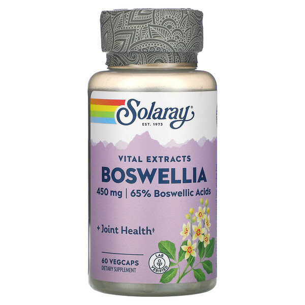 Boswellia, 450 мг - 60 растительных капсул - Solaray Solaray