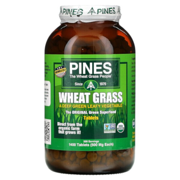 Ростки пшеницы, 500 мг, 1400 таблеток Pines International