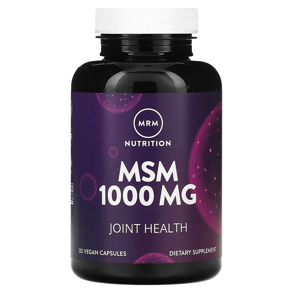 Nutrition, МСМ, 1000 мг, 120 веганских капсул MRM