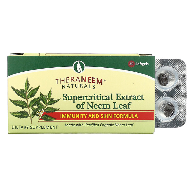 TheraNeem Naturals, Supercritical Extract of Neem Leaf, 30 Softgels (Мягкие капсулы) Organix South