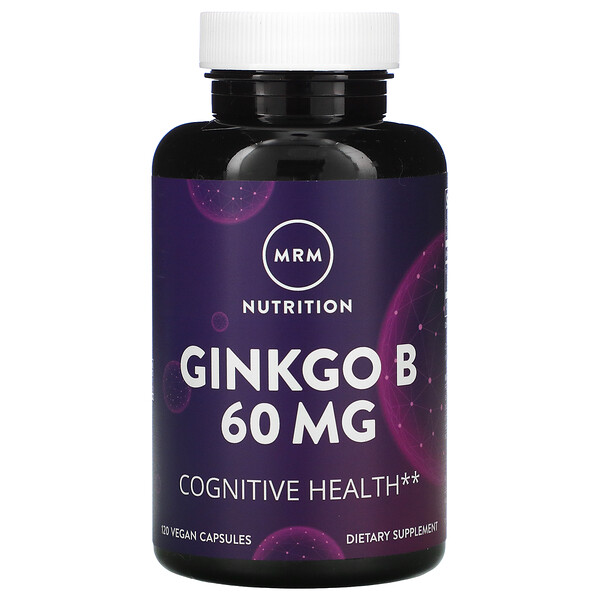 Гинкго B, 60 мг, 120 веганских капсул MRM
