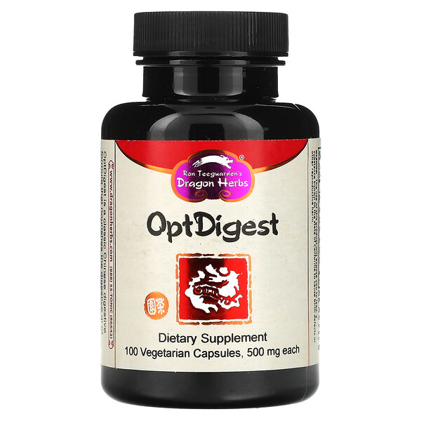 OptDigest, 500 мг, 100 вегетарианских капсул Dragon Herbs