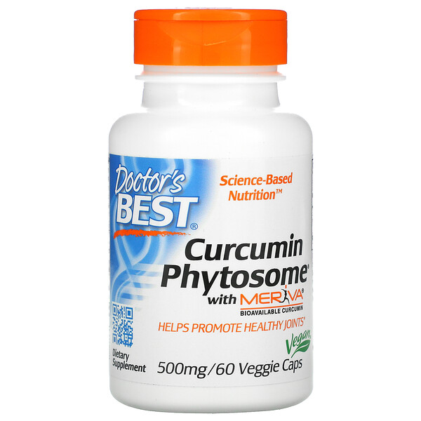 Curcumin Phytosome with Meriva, 500 мг, 60 растительных капсул Doctor's Best