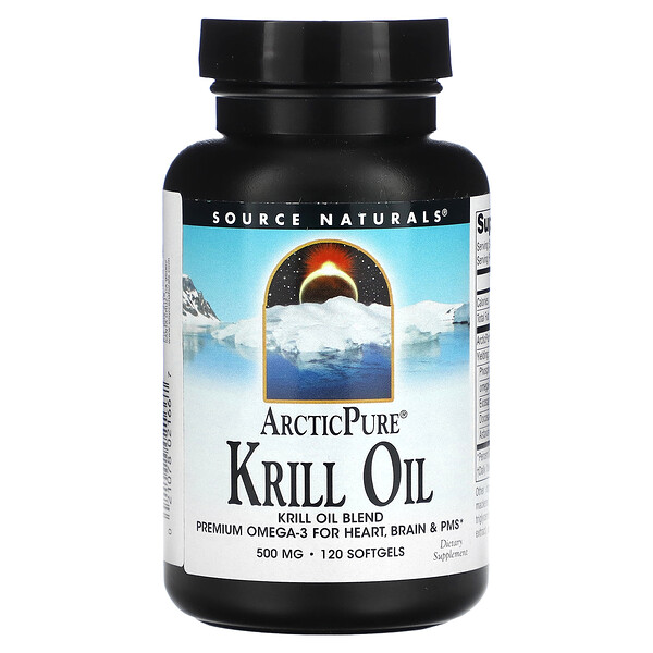 ArcticPure, Масло криля, 500 мг, 120 мягких таблеток Source Naturals