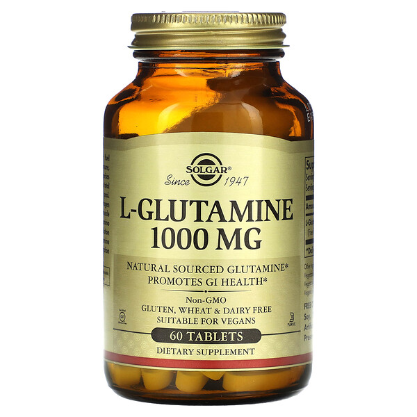 L-глютамин, 1000 мг, 60 таблеток Solgar