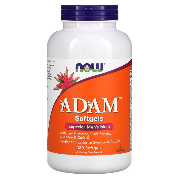 ADAM, Superior Men's Multi, 180 мягких капсул NOW Foods