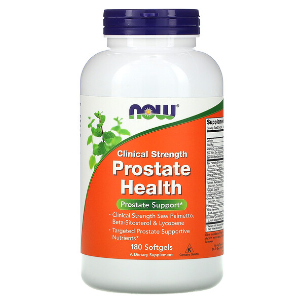 Clinical Strength Prostate Health, 180 гелевых капсул NOW Foods
