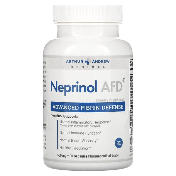 Neprinol AFD, Продвинутая защита фибрина - 500 мг - 90 капсул - Arthur Andrew Medical Arthur Andrew Medical