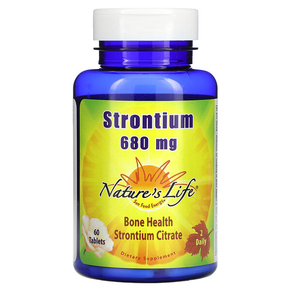 Strontium, 680 mg, 60 Tablets (Таблетки) (340 mg per Tablet) Nature's Life