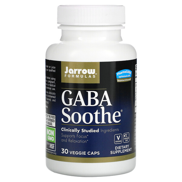 GABA Soothe, 30 растительных капсул Jarrow Formulas