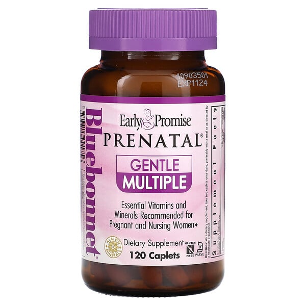 Early Promise, Prenatal, Gentle Multiple, 120 капсул Bluebonnet Nutrition