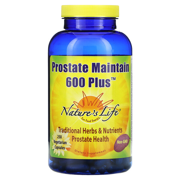 Prostate Maintenance 600 Plus, 250 вегетарианских капсул Nature's Life