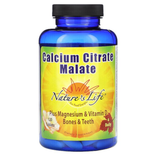Кальций Цитрат Малат - 120 таблеток - Nature's Life Nature's Life