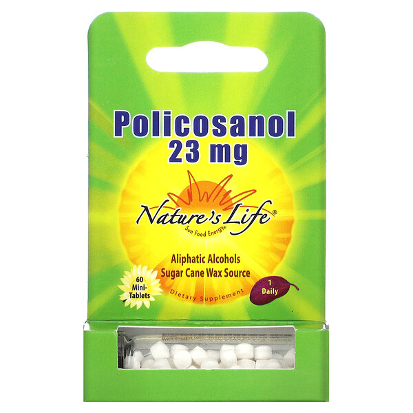 Поликозанол, 23 мг, 60 таблеток Nature's Life