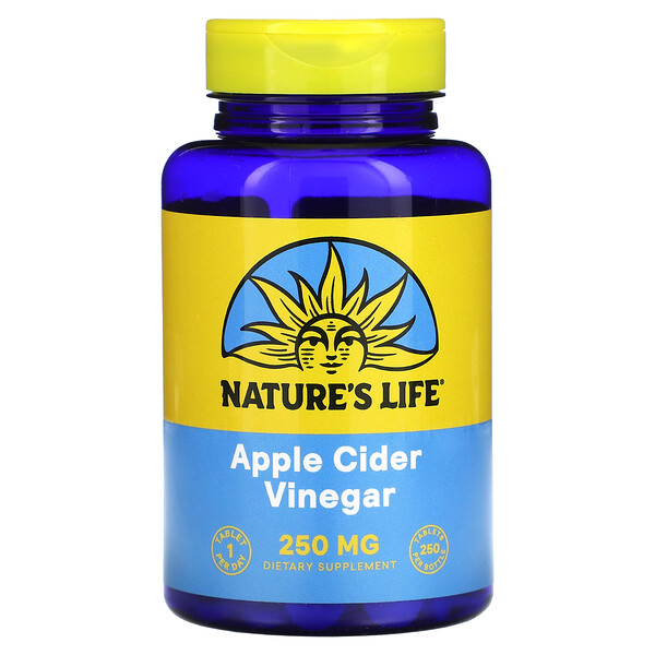 Apple Cider Vinegar, 250 mg, 250 Tablets (Таблетки) Nature's Life