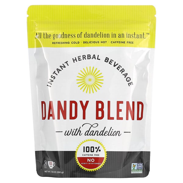 Быстрорастворимый травяной напиток с одуванчиком, без кофеина, 7,05 унций (200 г) Dandy Blend