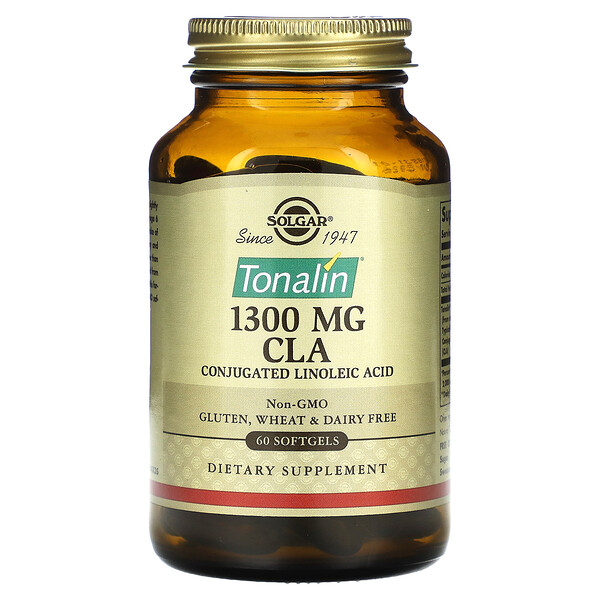 Тоналин CLA, 1300 мг, 60 мягких таблеток Solgar