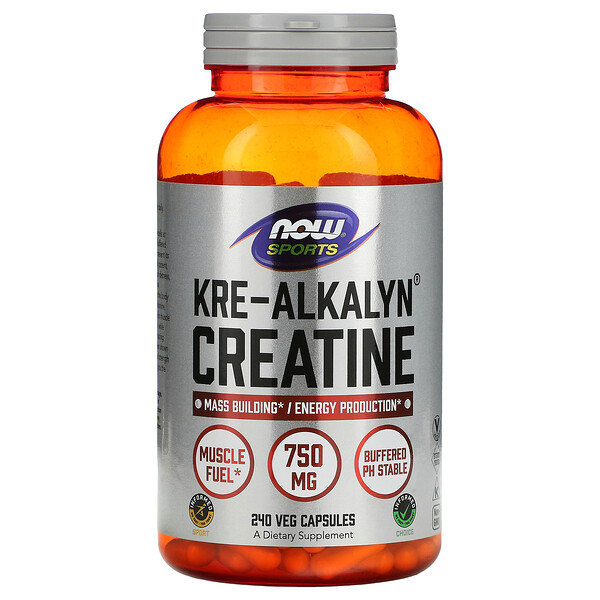 Kre-Alkalyn Creatine - 1500МГ - 240 вегетарианских капсул - NOW Foods NOW Foods