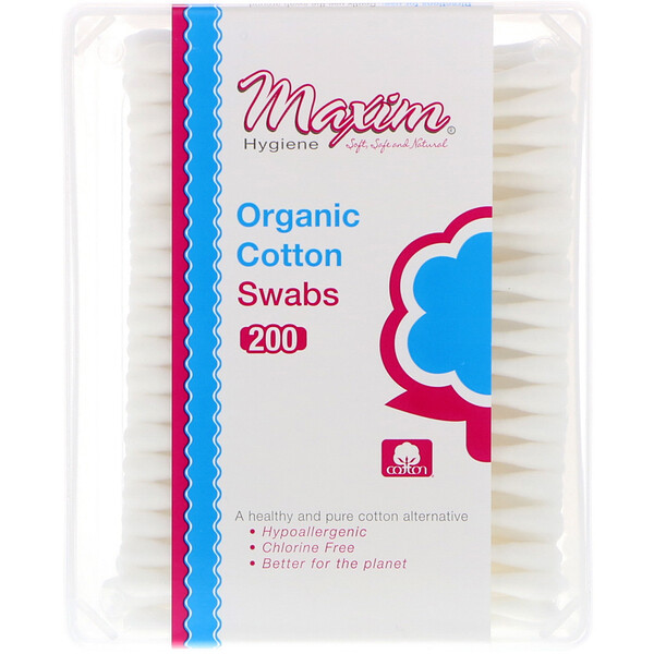 Тампоны из органического хлопка, 200 шт. Maxim Hygiene Products