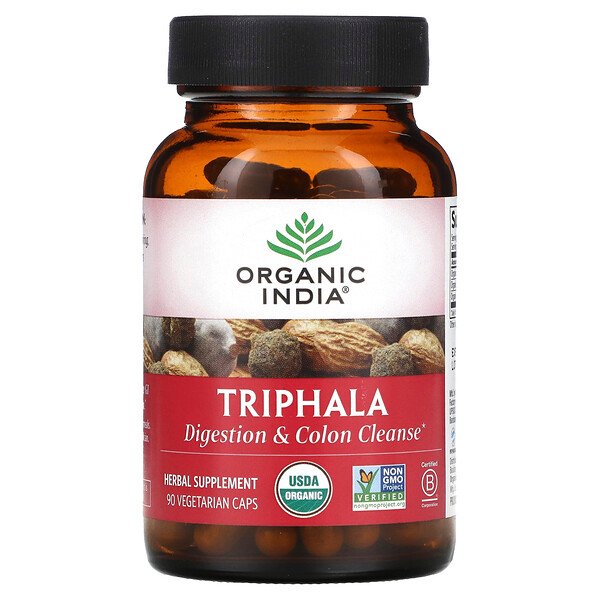 Трифала, 90 вегетарианских капсул Organic India