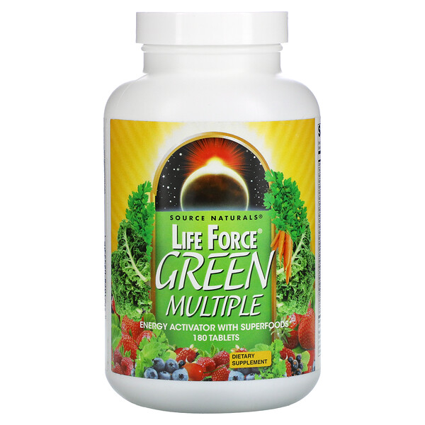Life Force, Green Multiple, 180 таблеток Source Naturals