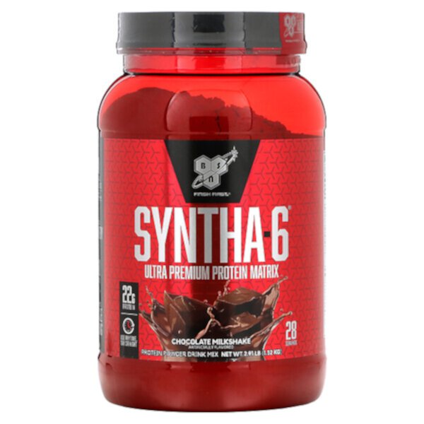 Syntha-6, Ultra Premium Protein Matrix, шоколадно-молочный коктейль, 2,91 фунта (1,32 кг) BSN