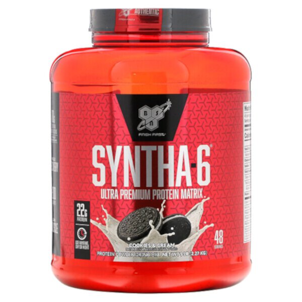 Syntha-6, Протеиновая порошковая смесь для напитков, печенье и сливки, 5,0 фунтов (2,27 кг) BSN