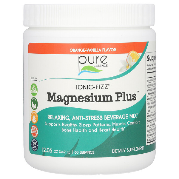 Ionic-Fizz Magnesium Plus, Orange-Vanilla, 12.06 oz (Унции) (342 g) Pure Essence