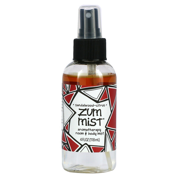 Zum Mist, Ароматерапевтический спрей для комнаты и тела, сандалово-цитрусовый, 4 жидких унции (118 мл) ZUM