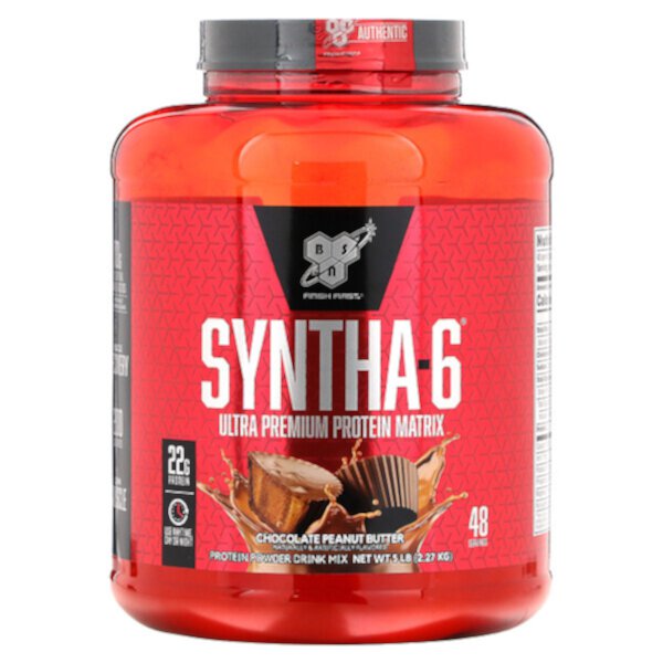 Syntha-6, Ultra Premium Protein Matrix, шоколадно-арахисовое масло, 5,0 фунтов (2,27 кг) BSN