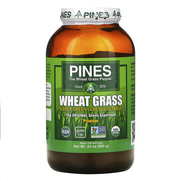Pines Wheat Grass, порошок, 1,5 фунта (680 г) Pines International