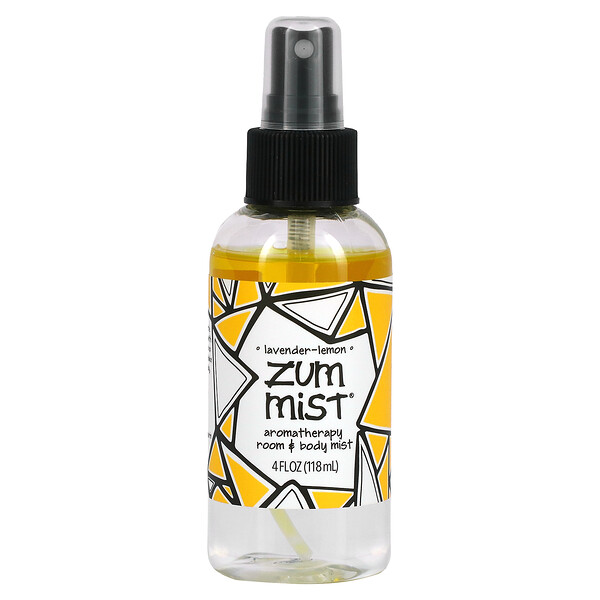 Zum Mist, Ароматерапевтический спрей для комнаты и тела, лаванда-лимон, 4 жидких унции (118 мл) ZUM