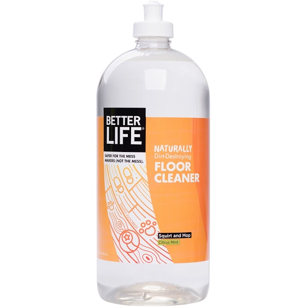 Средство для мытья полов, цитрусовая мята, 32 унции (946 мл) Better Life