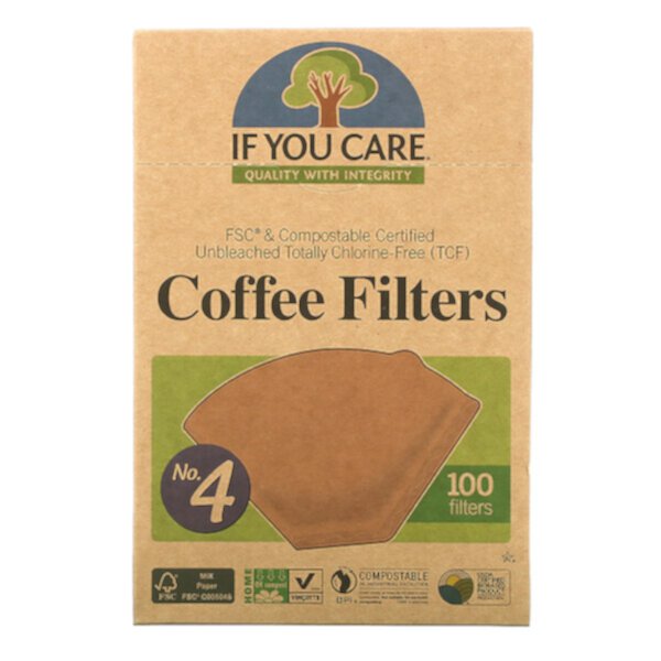 Фильтры для кофе, № 4, 100 фильтров If You Care