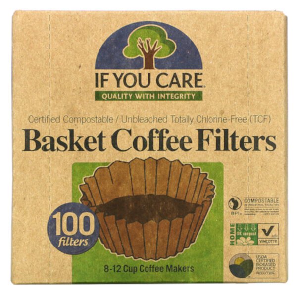Фильтры для кофе в корзине, 100 фильтров If You Care