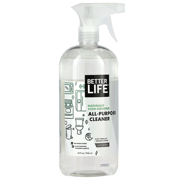 Универсальное чистящее средство, без запаха, 32 жидких унции (946 мл) Better Life