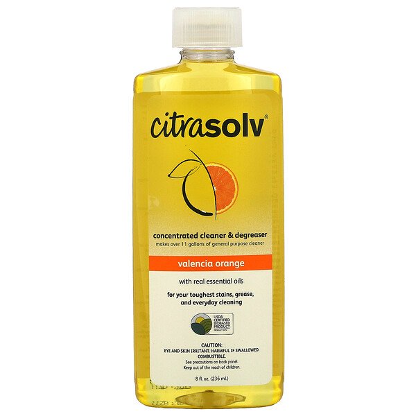 Концентрат-очиститель и обезжириватель, апельсин Валенсии, 8 жидких унций (236 мл) Citra Solv
