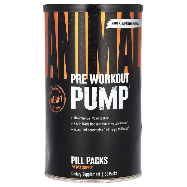 Animal Pump, Набор для увеличения объема перед тренировкой, 30 упаковок Animal